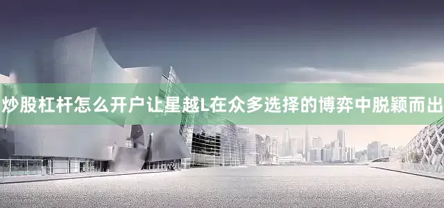 炒股杠杆怎么开户让星越L在众多选择的博弈中脱颖而出